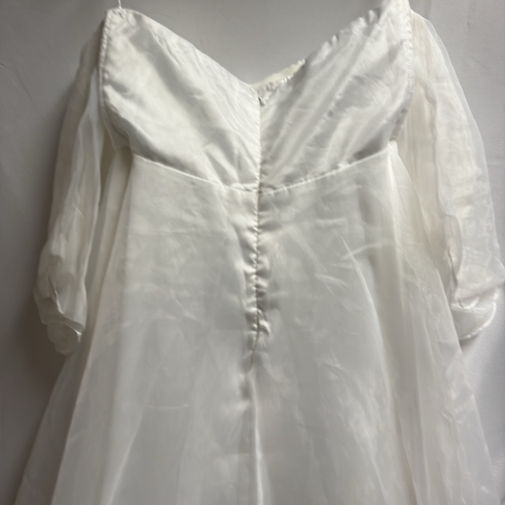 Lulu's White Strapless Off-Shoulder Puff Sleeve Maxi Dress - Picture 7 of 10